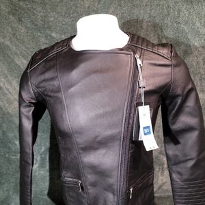 NEW BV Clothing Women’s Italian Faux Leather Motorcycle Jacket